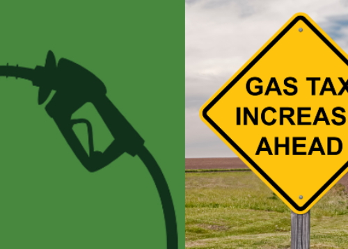 gas tax ahead sign